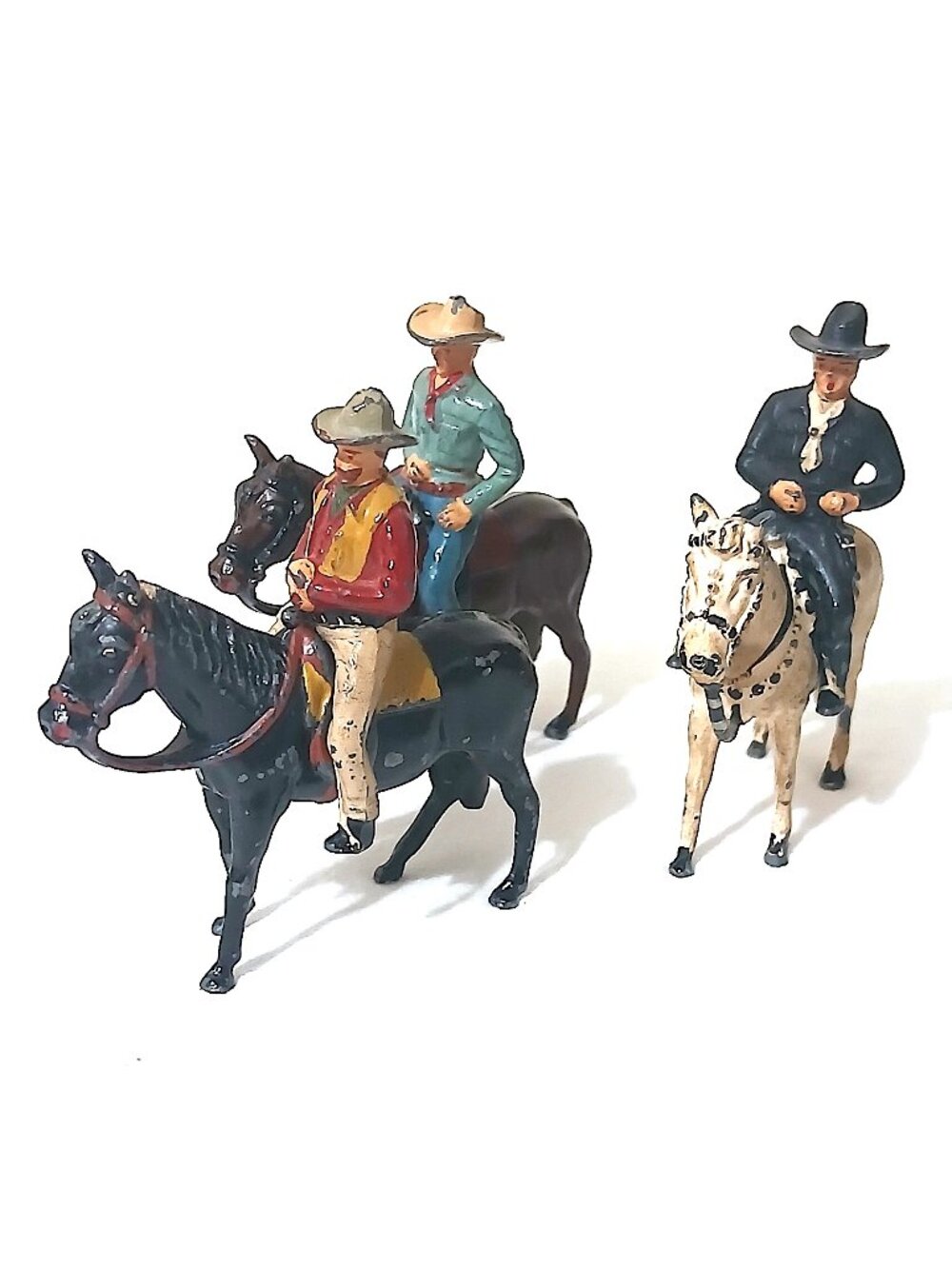 Timpo Toys England Vintage Cowboy Horse Figures Set Western Lead Toy Lot 6 Pc